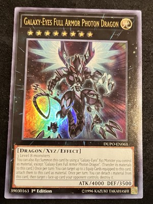 Yugioh Galaxy-Eyes Full Armor Photon Dragon DUPO-EN063 Ultra Rare 1st Ed NM-image