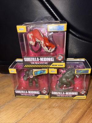 Lot Of 3 Godzilla Kong The New Empire Jada Metalfigs '24 Godzilla/Kong/Skar King-image