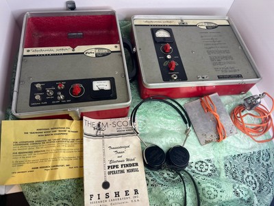 Vintage Fisher M-Scope ELECTRONIC WITCH Metal Detector Pipe Finder-image