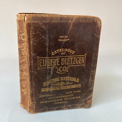 *RARE* Dietzgen 1910 9th Edition Leather Pocket Edition Antique Catalog-image