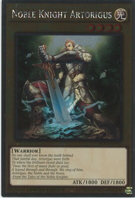 Yugioh Noble Knight Bedwyr NKRT-EN002 Platinum Rare Edition NM-image