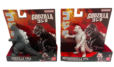 SET OF 2 GODZILLA MONSTER SERIES MECHAGODZILLA 1974 & GODZILLA 1954 BANDAI 2024-image