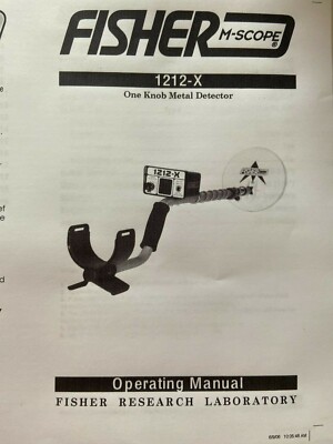 FISHER 1212-X METAL DETECTOR OPERATOR'S INSTRUCTION MANUAL-image