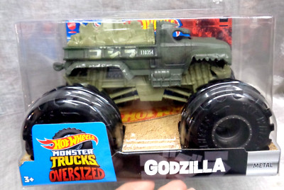 Hot Wheels MONSTER TRUCKS OVERSIZED 1:24 Metal ~ GODZILLA ~ Brand New!-image