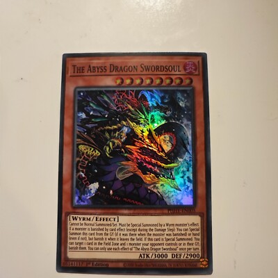 YuGiOh The Abyss Dragon Swordsoul PHHY-EN005 Super Rare New 1st-image