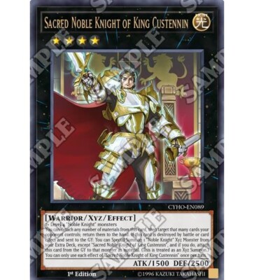 Yugioh Sacred Noble Knight of King Custennin (Ultra Rare Unlimited) CYHO-EN089 P-image