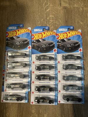 2024 Hot Wheels Godzilla Nissan Skyline GT-R R33 (BNCR33) Car 1/64 Lot Of  15-image