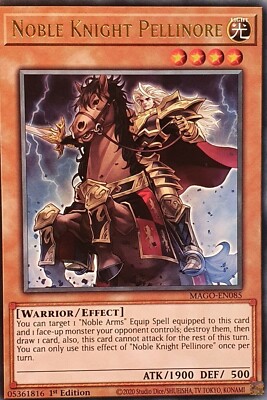 Yugioh Noble Knight Pellinore MAGO-EN085 Rare 1st Edition Mint-image