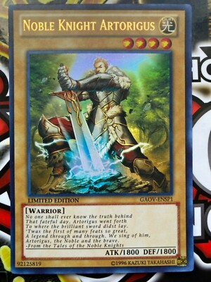yugioh Noble Knight Artorigus limited edition GAOV-ENSP1 LP/NM-image