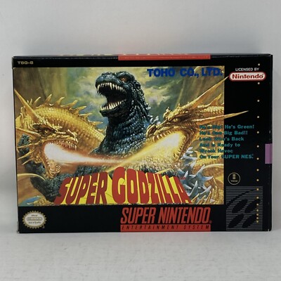 Super Godzilla Nintendo SNES Made in Japan Complete in Box CIB-image