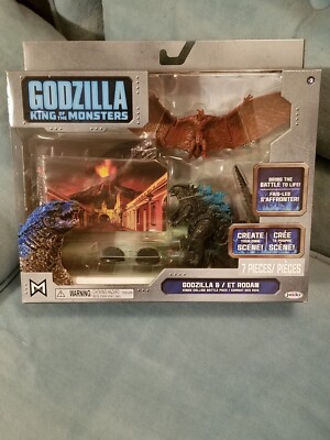 2019 JAKKS Godzilla / ET Rodan  Kings Collide Battle Pack  NOS Set NEW-IN-BOX-image
