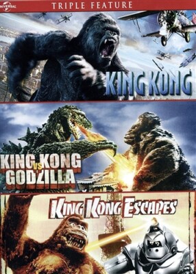 KING KONG 2005 + KING KONG VS GODZILLA + KING KONG ESCAPES New DVD 3 Films-image