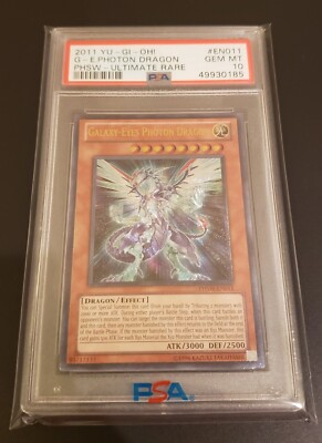 PSA 10 Gem Mint Galaxy Eyes-Photon Dragon Ultimate Rare - Photon Shockwave EN011-image