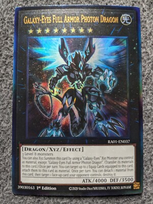 YUGIOH GALAXY-EYES FULL ARMOR PHOTON DRAGON 1ST EDITION PRISMATIC ULTIMATE RARE-image