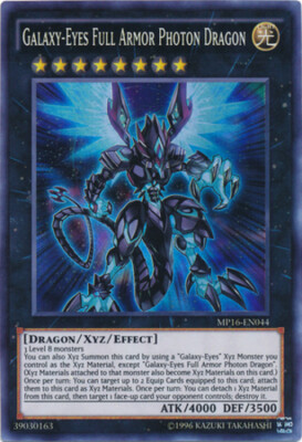 YUGIOH - Galaxy-Eyes Full Armor Photon Dragon - MP16-EN044 - Super Rare - Unlimi-image