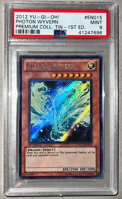 Yu-Gi-Oh! 1st Ed PSA 9 MINT 'Photon Wyvern' PRC1-EN015 ~SECRET PARALLEL RARE~-image