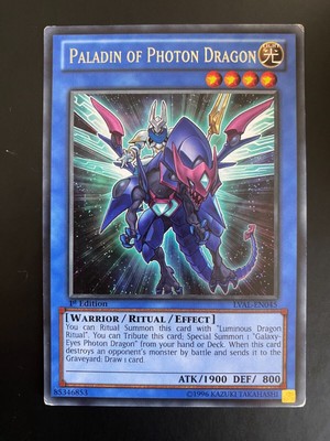 Yugioh Paladin of Photon Dragon LVAL-EN045 Rare 1st Edition MP-image