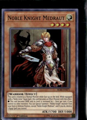 Yugioh Noble Knight Med 1st Edition Battle Of Legends: Relentles Revenge Holo LP-image