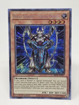 Yu-Gi-Oh! Noble Knight’s Shield-Bearer #BROL-EN017 1st Edition Secret Rare -image
