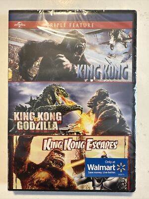 KING KONG 2005 + KING KONG VS GODZILLA + KING KONG ESCAPES New SealedDVD 3 Films-image