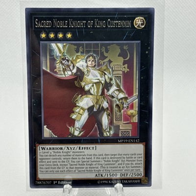 MP19-EN142 Sacred Noble Knight Of King Custennin Rare 1st EditionYugioh Card-image