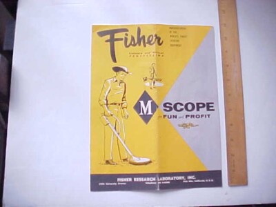 1950 FISHER LABS METAL DETECTOR CATALOG & ADVERTISING BROCHURE PHOTOS VG+-image