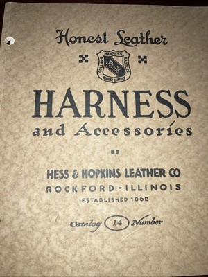 Vintage Hess & Hopkins Leather Co. Saddle, Harness and Tack Catalog-image