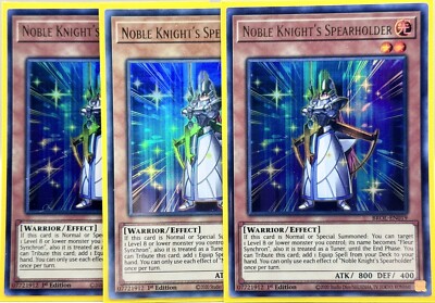 YuGiOh! x3 Noble Knight's Spearholder [BROL-EN019] Ultra Rare; 1st Edition Set -image