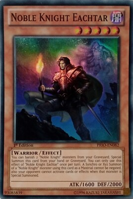 PRIO-EN082 NOBLE KNIGHT EACHTAR SUPER RARE 1ST EDITION YuGiOh CARD-image