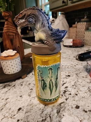 1998 Vintage Toho Godzilla Topper And Bottle No Straw-image