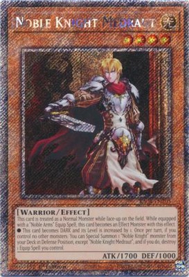 Yugioh! Noble Knight Medraut - RA04-EN205 - Platinum Secret Rare - 1st Edition N-image