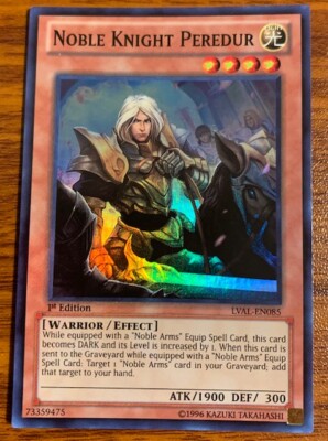  2014 Yu-Gi-Oh Legacy of the Valiant 1st Edition Noble Knight Pererdur Used-image
