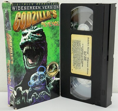 Vintage 1998 Godzilla’s Revenge Widescreen Version VHS Tape 4927 Original Box-image