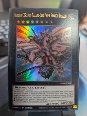 YuGiOh! Number C62: Neo Galaxy-Eyes Prime Photon Dragon PHHY-E Ultra Rare 1st Ed-image