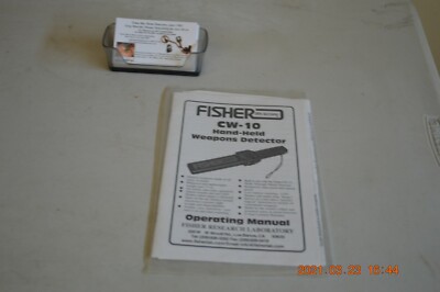 Fisher M-Scope Instructional Manual;  CW-10 Security Metal Detector-image