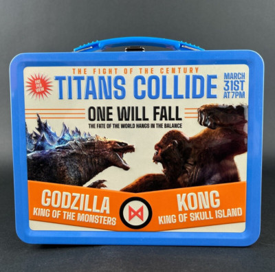 Godzilla vs Kong 2023 Titans Collide Fun Tin Lunch Box New-image
