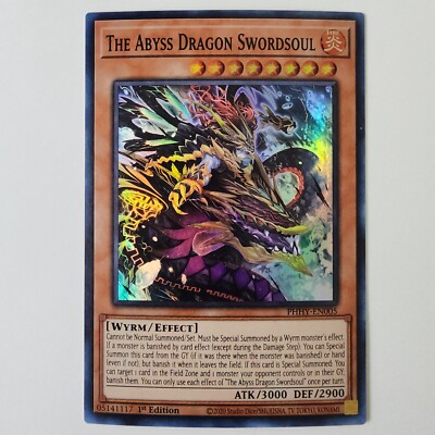 The Abyss Dragon Swordsoul - PHHY-EN005 - NM - Super Rare - 1st ed - Yugioh-image