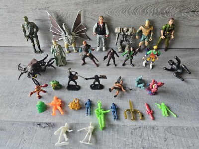 Vintage Rare Lot 1990s Action Figures Johnny Quest MIB Zombie Godzilla Zbots +-image