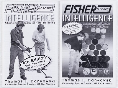 2 FISHER INTELLIGENCE BOOKLETS Metal Detector Detecting Treasure Hunting B527-image