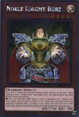 Yu-Gi-Oh Card - NKRT-EN009 - NOBLE KNIGHT BORZ (platinum rare) - NM/M-image