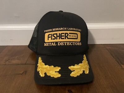 Vintage Fisher Research Laboratory M-Scope Metal Detectors San Sun Snapback Hat-image