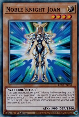 LED8-EN030 NOBLE KNIGHT JOAN COMMON 1ST EDITION YuGiOh CARD-image