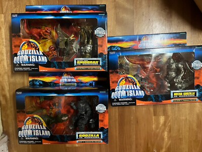 Trendmasters 1997 Godzilla Doom Island Godzilla 3 box toy-image