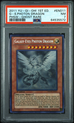 YUGIOH 1ST ED PHSW-EN011 GALAXY EYES PHOTON DRAGON GHOST RARE PSA 7 NM #64535572-image