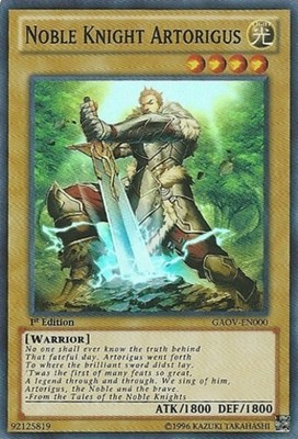 1 x Noble Knight Artorigus - GAOV-EN000 - Super Rare - Unlimited Edition Near Mi-image