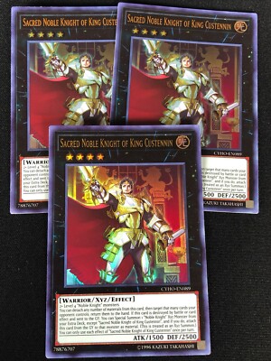 YUGIOH SACRED NOBLE KNIGHT OF KING CUSTENNIN CYHO-EN089 ULTRA X3 (NM)-image