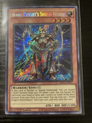 Noble Knight's Shield-Bearer - Yugioh Brothers of Legend Secret Rare BROL-EN017-image