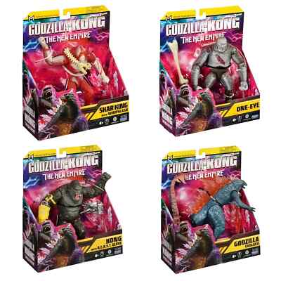 Godzilla x Kong: Skar King, Kong w/BEAST Glove, One-Eye, Godzilla Evolved, 6
