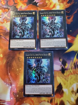 Yugioh - Galaxy-Eyes Full Armor Photon Dragon MP16-EN044 NM 1st ed Super Rare x3-image