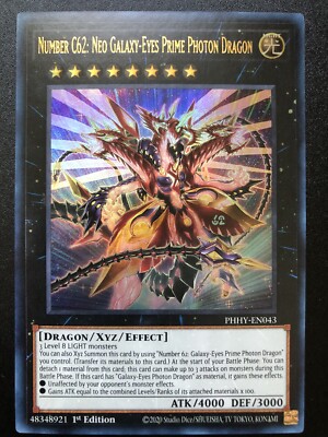 Number C62: Neo Galaxy-Eyes Prime Photon Dragon PHHY-EN043 Ultra Rare 1st Ed NM-image